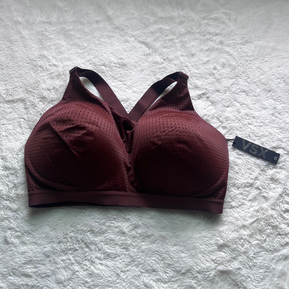 VSX Victoria's Secret Sport Medium Support Bra Burgundy 38DDD 521335-QD4 NWT